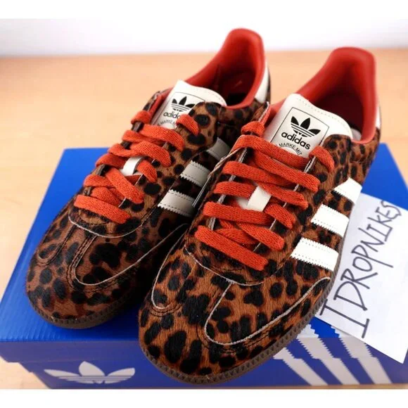 Adidas Samba OG Red Leopard Women's Shoes - Picture 3 of 10